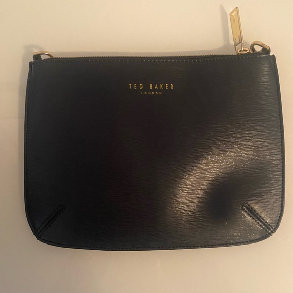 Ted Baker Black Clutch with Gold Accents - Picture 1 of 2